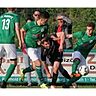 Der FC Mainburg (grüne Trikots) kegelte den FC Laimerstadt aus dem Wettbewerb  F: Grasl