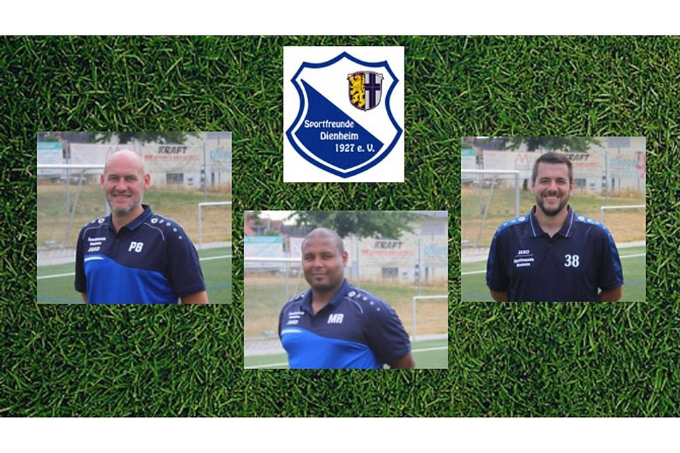 Das Dienheimer Trainerteam ist komplett: Chefcoach Patrick Grimes (links) wird unterstützt von Co-Trainer Marcus Ritter (mitte) und Marcus Jans (rechts). Fotos: Groh