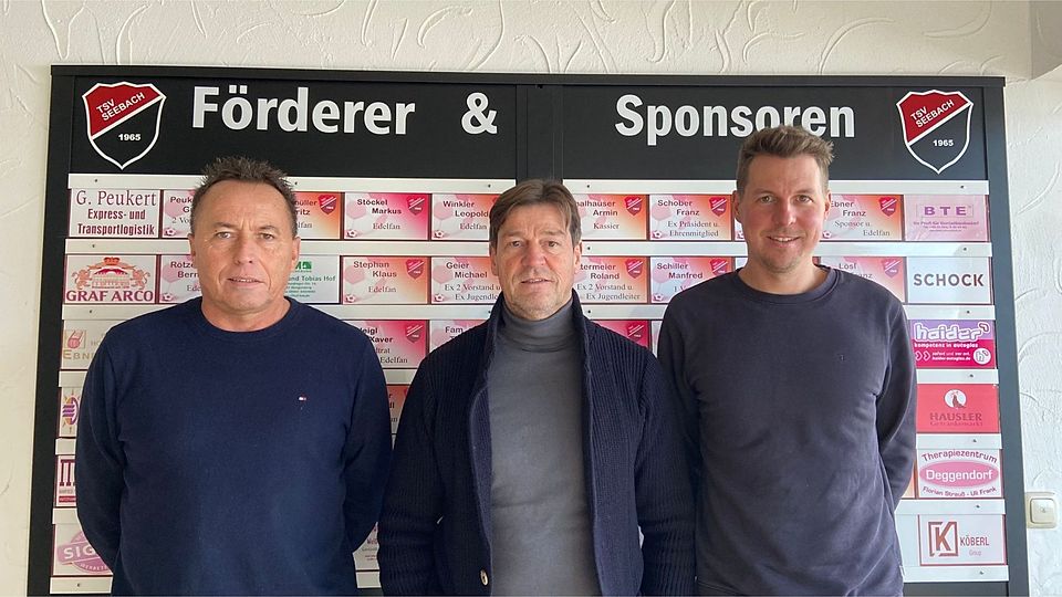Von links nach recht: TSV-Sportchef Gunther Peukert, Trainer Wolfgang Beller, Teammanager Manuel Ebner