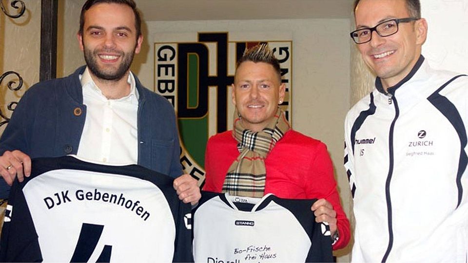 Das neue Trainerduo der DJK Gebenhofen-Anwalting Emanuel Miok (links) und Frank Lehrmann (Mitte) mit DJK-Abteilungsleiter Jochen Schmid.	F.: Tobias Haas