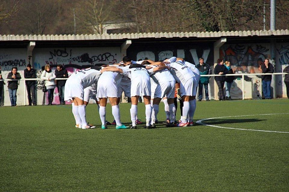 Der neue Tabellenführer schwört sich ein              Foto: TSM