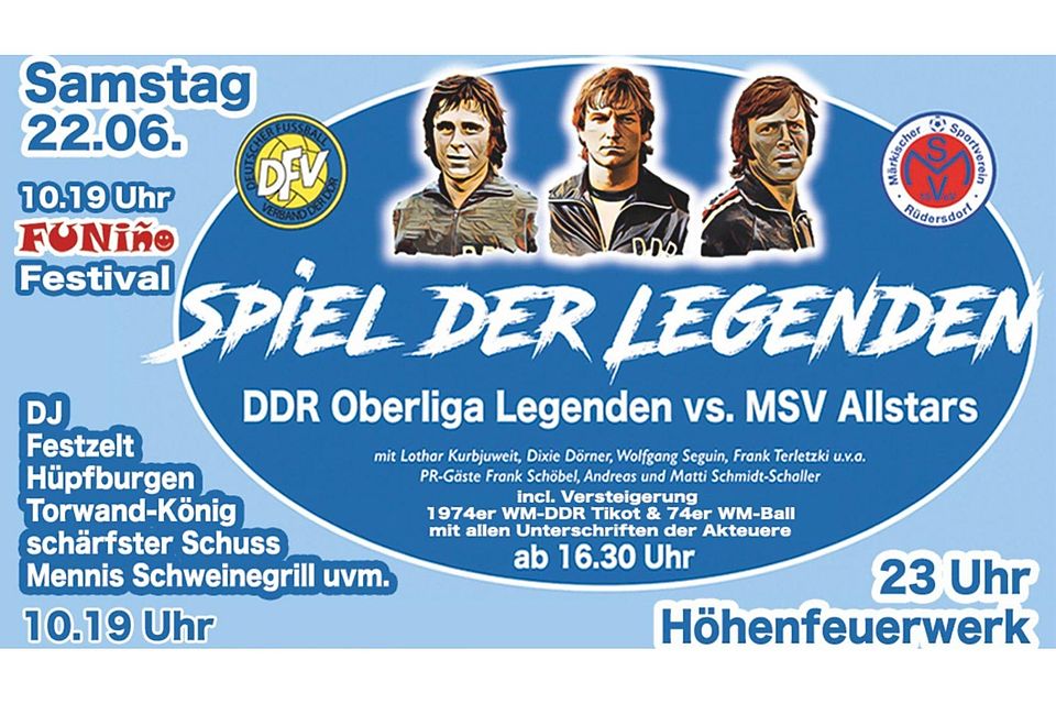 Der MSV feiert 100 Jahre Fußball in Rüdersdorf.