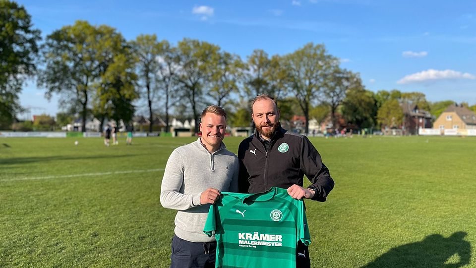 Arbeiten ab der neuen Spielzeit wieder zusammen: Neuzugang Natanael Schulte (l.) und Trainer Alexander Heinz. 