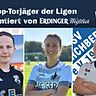 Sarah Höbel (m.) liegt auf dem ersten Platz der Torjägerliste. Das Spitzentrio komplettieren Franziska Höllrigl (l.) und Andrea Kurz (r.).