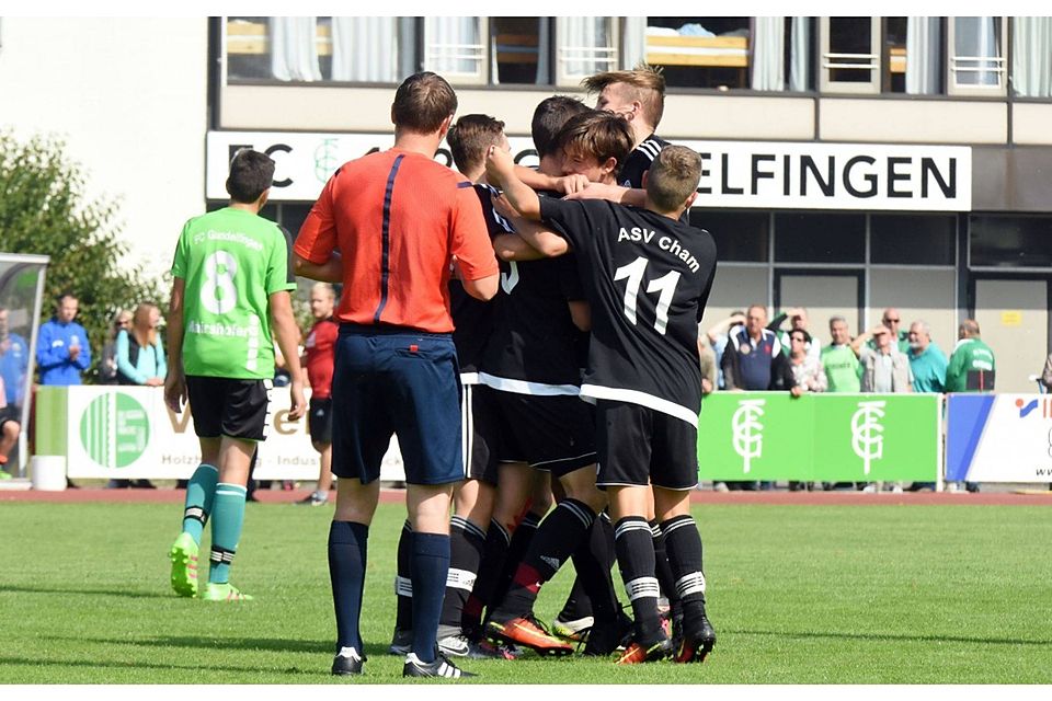 Die Chamer Youngsters bejubelten den zweiten Erfolg der noch jungen Bayernliga-Saison. F: Brugger