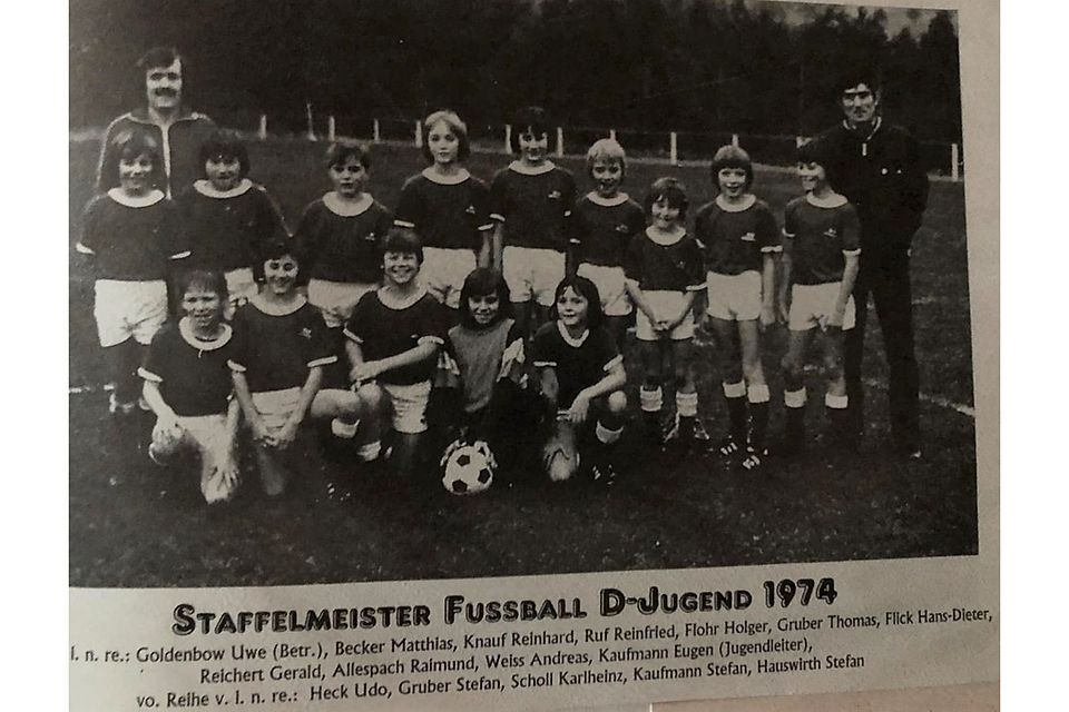Die D-Jugend des BSC Mückenloch aus dem Jahr 1974.
