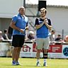 SVM-Trainer Frank Meeth und sein neuer Assistent Markus Schottes (r.), der nach seinem dritten Kreuzbandriss seine Fußballerkarriere vermutlich beenden wird.