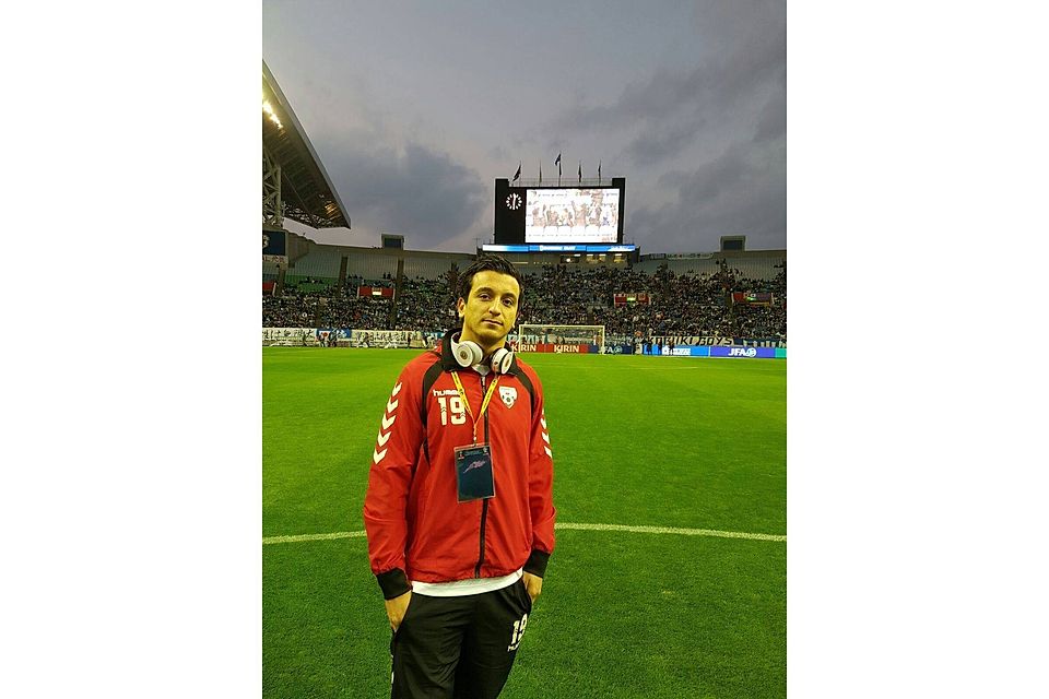 Kurz vor dem Spiel gegen Japan: der Stadtallendorfer Masih Saighani.	Foto: red