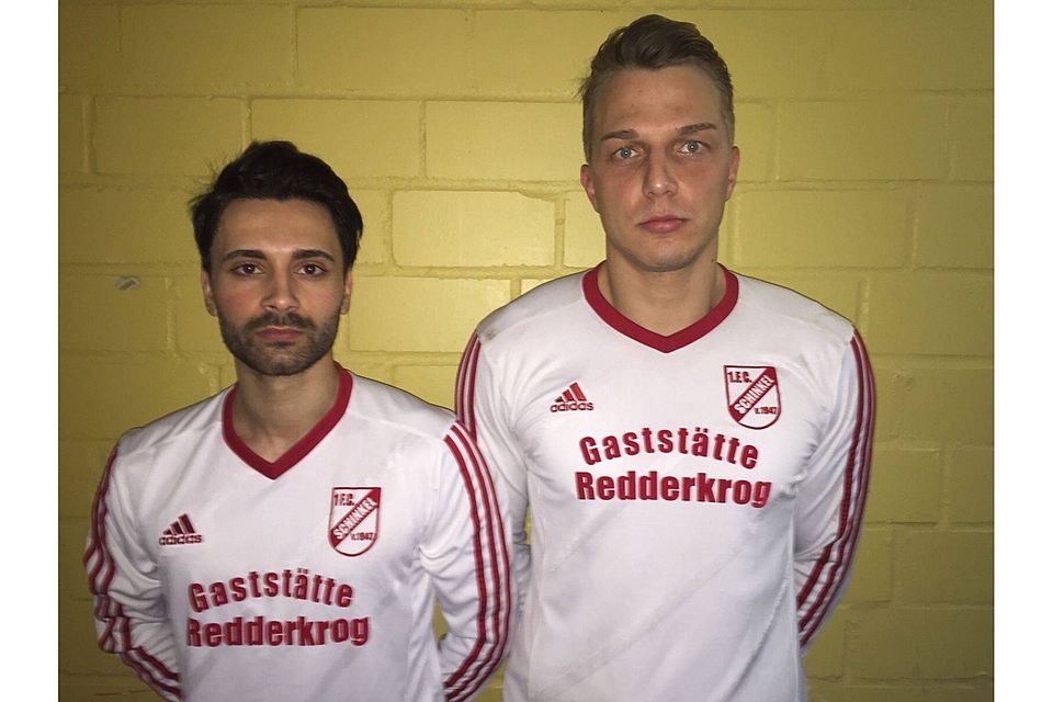Yasin Boz und Cedric Lühmann (rechts) waren für den 1. FC Schinkel schon bei den KHM in Eckernförde im Einsatz. Foto: Gerken