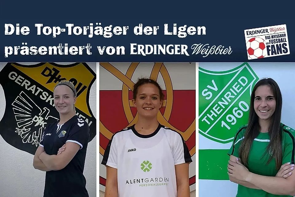 Sandra Utzschmid (l.) gewinnt das Rennen um die Torjägerkrone gegen Nicole Zühlke (m.) und Franziska Hutter (r.)