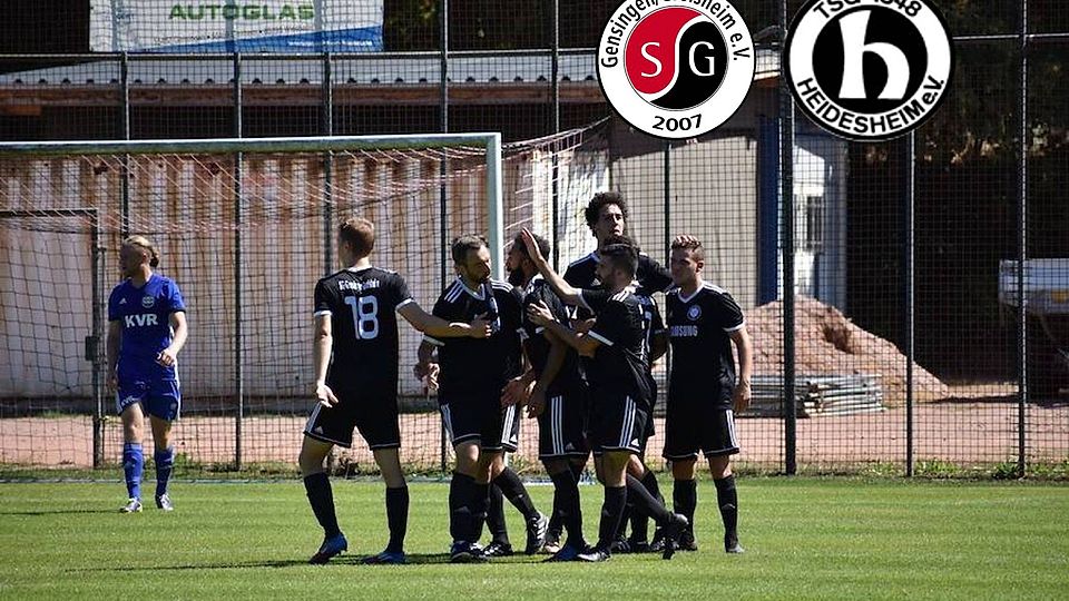 Allen Grund zum Jubeln: Mit acht Toren fegt Gensingen die TSG Heidesheim vom Platz und nimmt ihnen die Tabellenführung wieder ab.