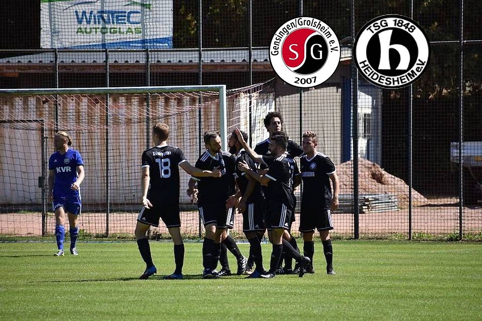 Allen Grund zum Jubeln: Mit acht Toren fegt Gensingen die TSG Heidesheim vom Platz und nimmt ihnen die Tabellenführung wieder ab.
