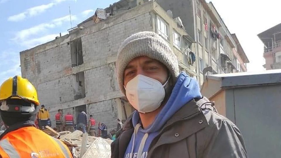 Ein Foto, das Ercan Sendag aus der Erdbebenregion geschickt hat, zeigt die Ausmaße der Zerstörung.