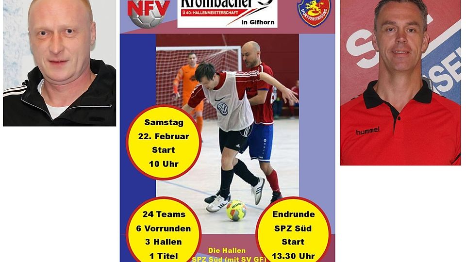 Stefan Cordes (links, VfL Güldenstern Stade) sowie Timo Brokelmann (ohne Foto) und Thorsten Viefhaus (rechts, beide SV Ottensen) sind mit ihren Teams dabei.