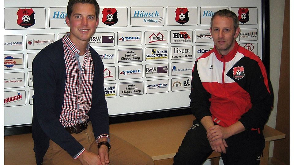 Das neue Trainerduo des VfL Herzlake II: Trainer Sebastian Schaap (links) und Kotrainer Ralf Heggemann. - Foto: VfL Herzlake.