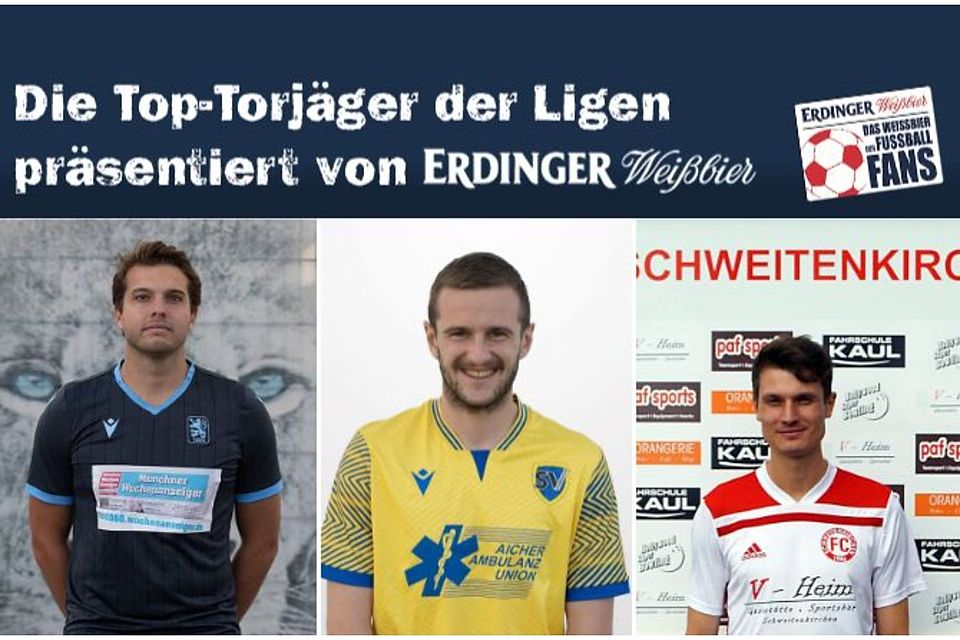 Vier Spieler bei acht Treffern: Matthias Regiert (Mitte), Nico Seepe (rechts), Wilhelm Freiberger (links) und Dominik Dyllick (ohne Foto) führen die A-Klassen Münchens an.