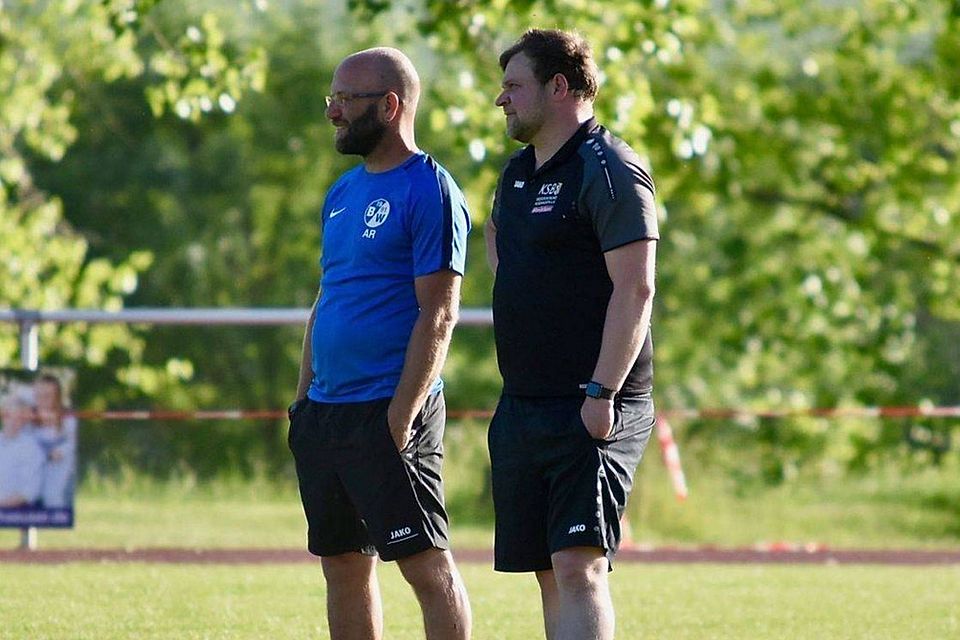 Ein gutes Team neben dem Platz: Chefcoach Silvio Beer (rechts) und Co-Trainer Andreas Raiber.
