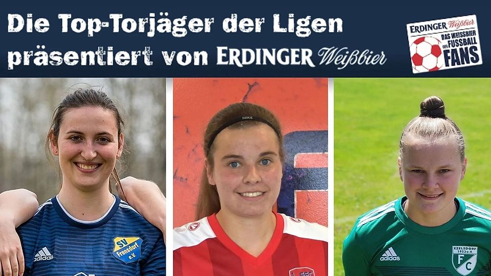 Anna-Lena Haderlein, Isabell Kastner und Franziska Dirner (v.l.n.r.) sind die besten Torjägerinnen der Bayernliga.
