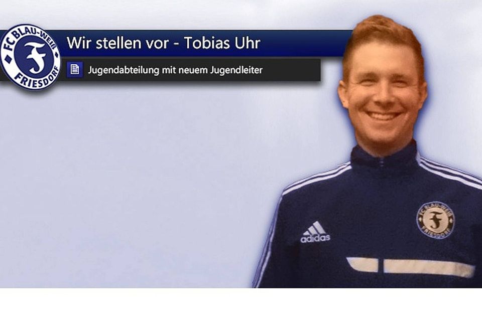 Tobias Uhr - Neuer Jugendleiter beim FC Blau-Weiß Friesdorf. Foto: Kevin Mauel