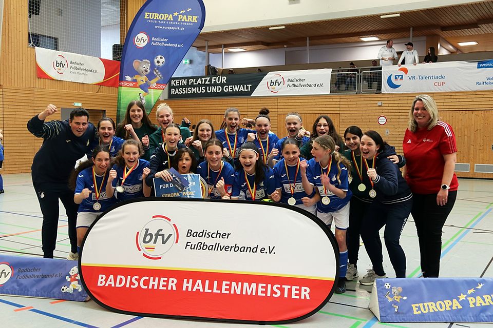 Die C-Juniorinnen der TSG Hoffenheim sind souveräner Badischer Futsal-Meister.