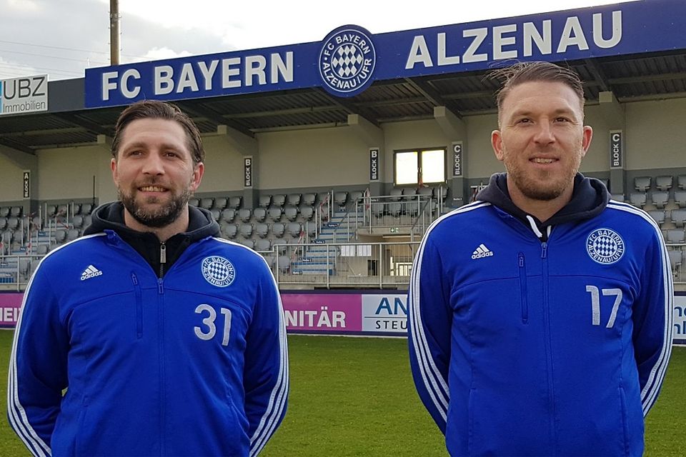 Peter Sprung (l.) und Murat Özbahar (r.) trainieren nächste Saison den FC Bayern Alzenau.
