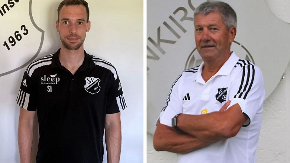 Simon Schuster (li.) folgt beim FC Aunkirchen auf Reinhard Föckersperger 