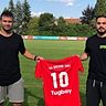 Vertrag verlängert: Der TSV 1865 Dachau (links Fußballboss Ugur Alkan) bindet Orkun Tugbay länger an den Verein.