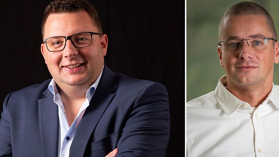 Dominik Fraunholz (links) übergibt den Staffelstab vorerst wieder an seinen Vorgänger Christian Wolfram.