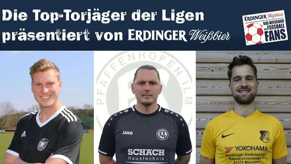 Ist für seine Verfolger Christian Lorenz (m.) und Christian Lichti (r.) fast uneinholbar: Goalgetter Pierre König.
