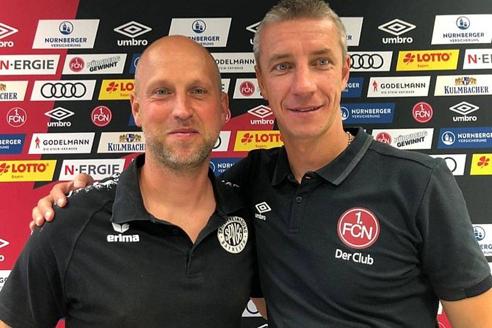 Den Club trägt Timo Rost weiter im Herzen, deshalb drückt er dem 1. FCN um dessen Trainer Marek Mintal (rechts) in der Relegation die Daumen.