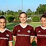 Die neuen Spielerinnen der Spvgg Ost - Patrizia Mollo, Selina Stenzel und Ann-Katrin Renner (von links) - freuen sich auf den Saisonstart.
