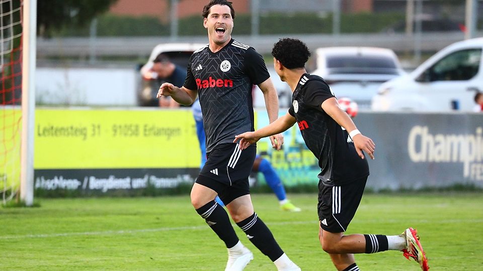 Co-Spielertrainer Lucas Altenstrasser traf für Fortuna Regensburg doppelt beim Auswärtssieg in Erlangen