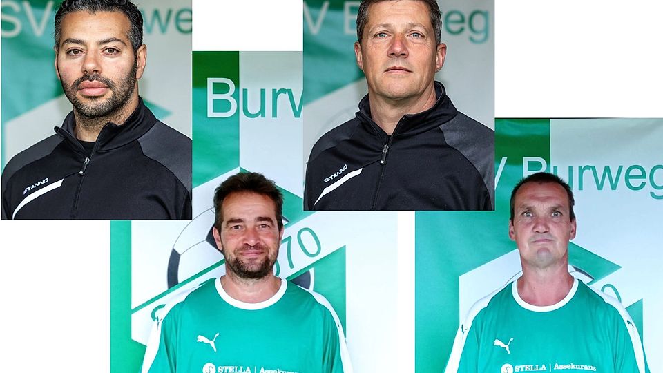 Viele alte bekannte Gesichter beim SV Burweg: Tamer Yüksel, Jens Sarbinowski, Torsten Schulz und Stefan Deede (von links nach rechts).