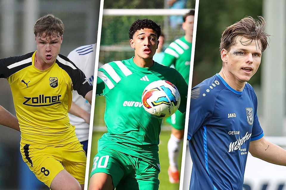 Beim „Big Steppers Cup“ zeigen unter anderem Vilzings Simon Sedlaczek (von links), Fortuna Regensburgs Lukas Da Silva oder Wenzenbachs Alexander Freitag ihr Können. – Fotos: Imago Images, Florian Würthele, Walter Keller Beim „Big Steppers Cup“ zeigen unter anderem Vilzings Simon Sedlaczek (von links), Fortuna Regensburgs Lukas Da Silva oder Wenzenbachs Alexander Freitag ihr Können. – Fotos: Imago Images, Florian Würthele, Walter Keller