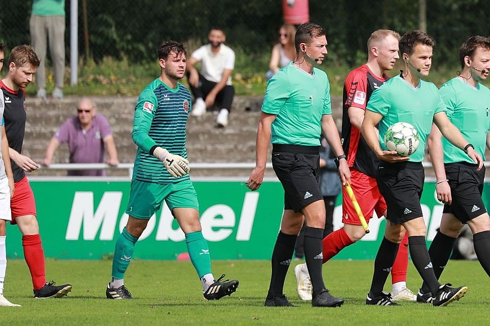 31 Oberliga-Einsätze hat Rheines Torwart Cornelius Watta in viereinhalb Jahren absolviert.