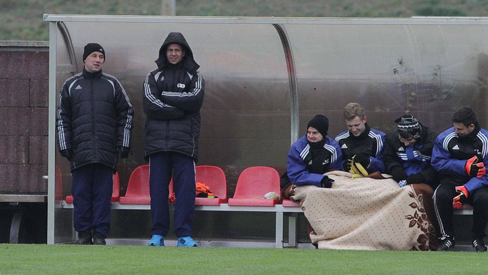 Das Neuruppiner Trainergespann Bletsch und Flohr. F: Bock