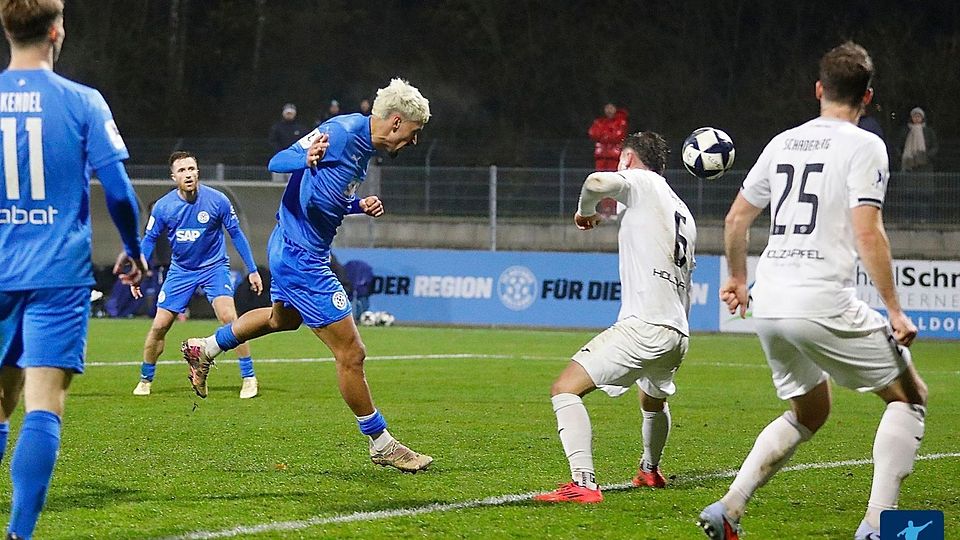 Yasin Zor, hier mit einem Kopfballtreffer, bleibt bis zum Rundenende beim FCA.