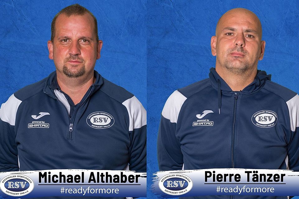 Zwei von drei: Michael Althaber und Pierre Tänzer übernehmen die zweite Mannschaft des RSV Eintracht.