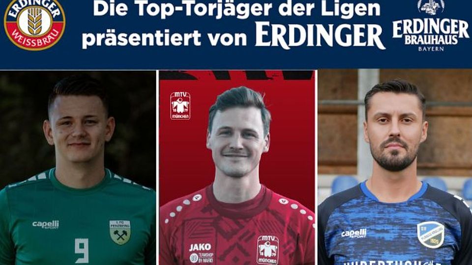 Alexander Kaltner (mi.) ist weiter nicht zu stoppen und führt die Torjägerliste der Bezirksliga Süd an. 