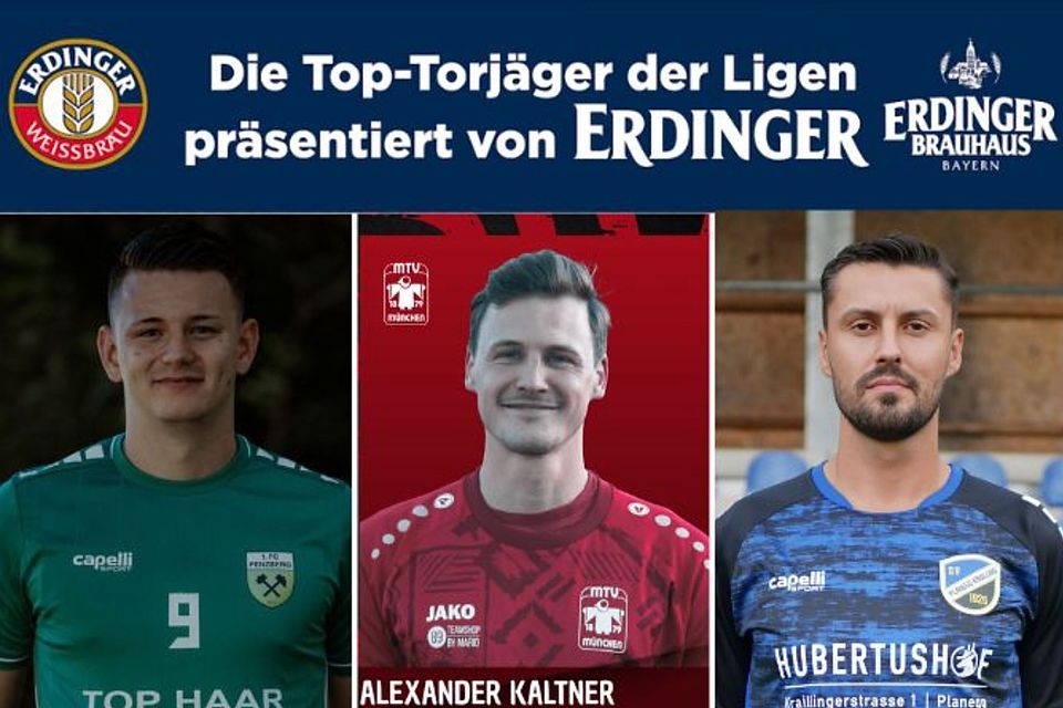 Alexander Kaltner (mi.) ist weiter nicht zu stoppen und führt die Torjägerliste der Bezirksliga Süd an. 