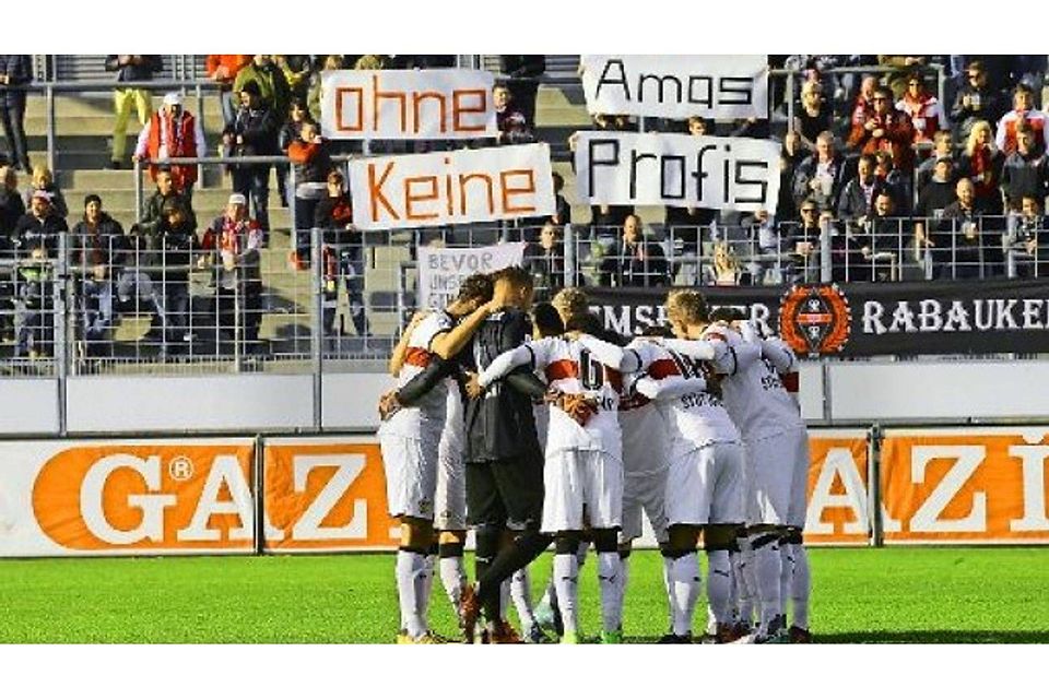 Unter den Fans der zweiten VfB-Mannschaft regt sich Protest. Foto: Pressefoto Baumann