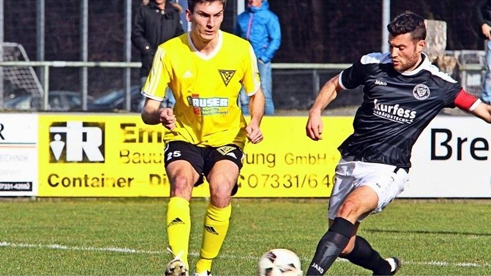 Simon Lechleitner vergab in der 40. Spielminute die größte Chance zum Echterdinger Ausgleich. Foto:Archiv Yavuz Dural