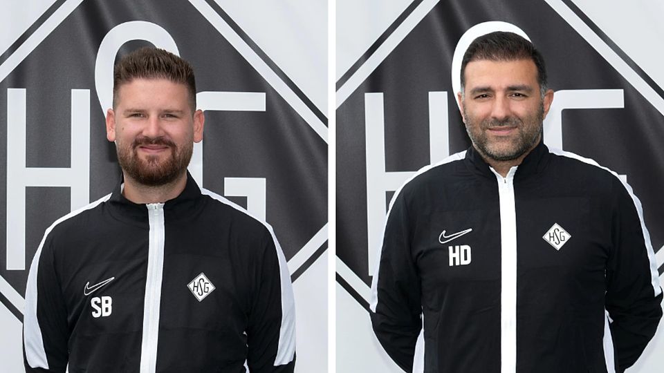 Sportdirektor Simon Büttgenbach (l.) und Trainer Hamid Derakshan von der Holzheimer SG im Doppelinterview bei FuPalaver. 