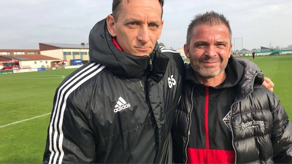 Thomas Tech (re.) löst Thomas Adler beim TSV Nürnberg-Buch als Chefcoach ab  Foto: D.Rebel