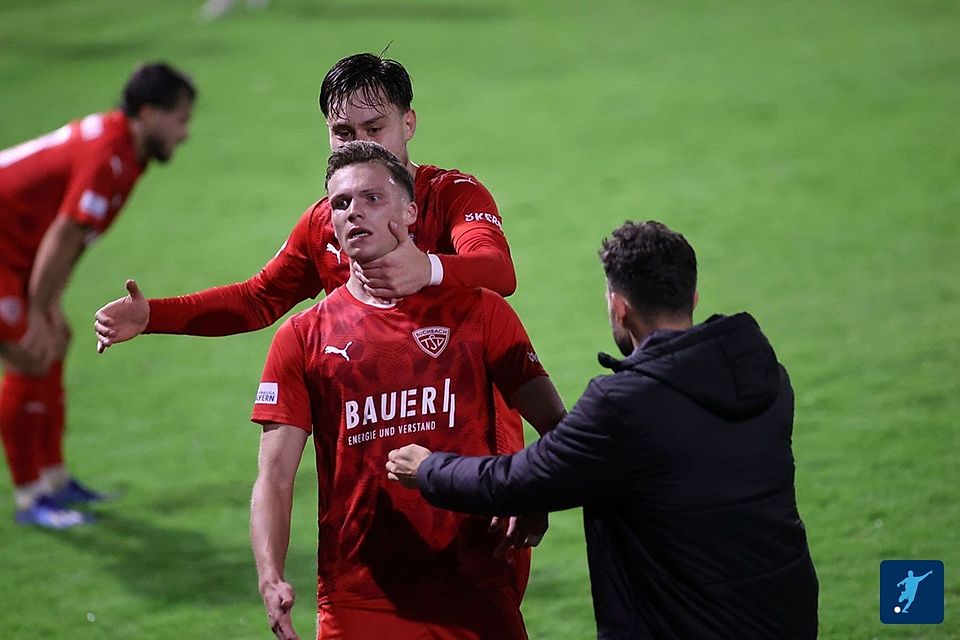 Derby-Held im Hinspiel: Für den Buchbacher Torjäger geht nichts über sein Doppelpack gegen den SV Wacker Burghausen...