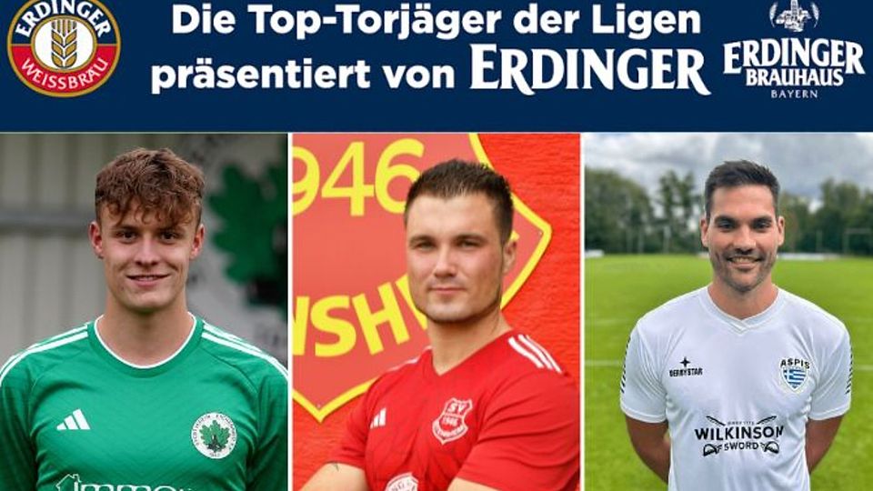 Korbinian Lommer (li.) und Benedikt Vollnhals (mi.) führen die Torjägerliste an. 