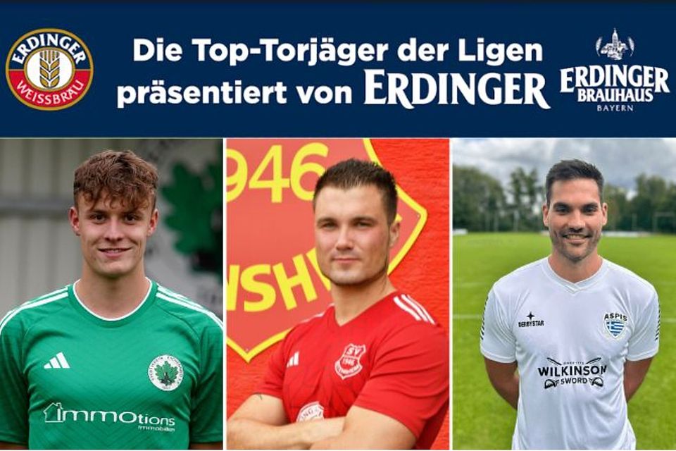 Korbinian Lommer (li.) und Benedikt Vollnhals (mi.) führen die Torjägerliste an. 