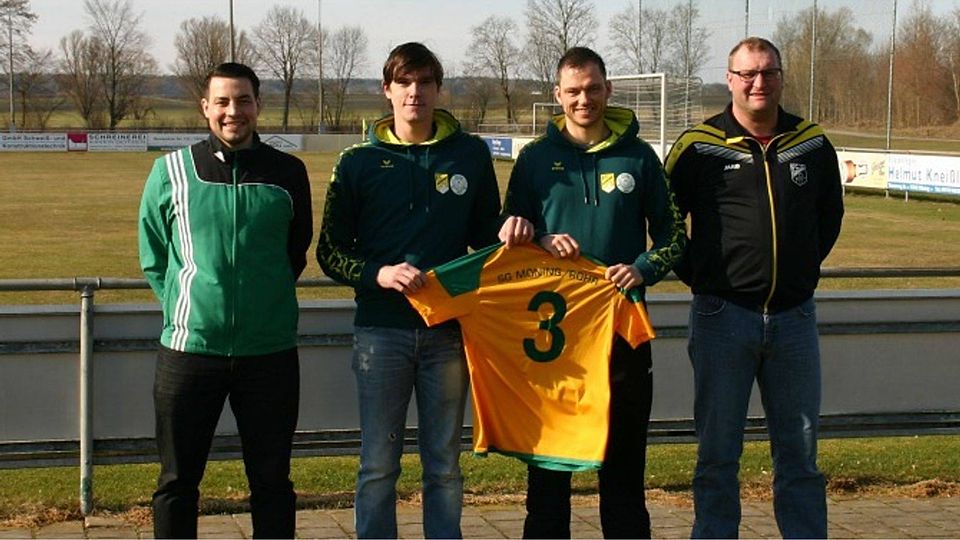 Stehen voll hinter der Spielgemeinschaft: Daniel Großhauser (v.l.n.re.) Thomas Sattler, Daniel Oberprieler und Josef Dotzer. F: Michael Wild