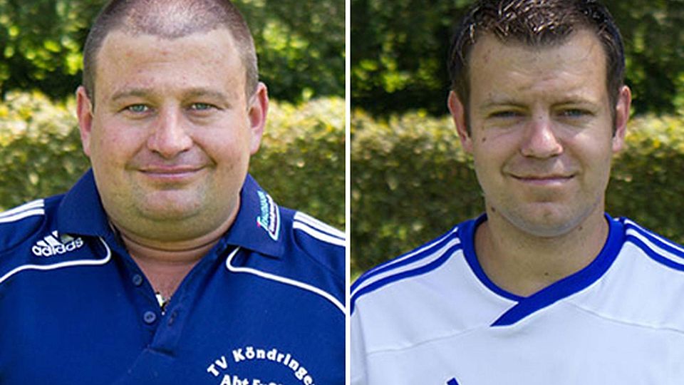 Haben beim TV Köndringen verlängert: Trainer Thorsten Kranzer (l.) und Stürmer Karsten Kranzer. | Fotos: Heike Storz