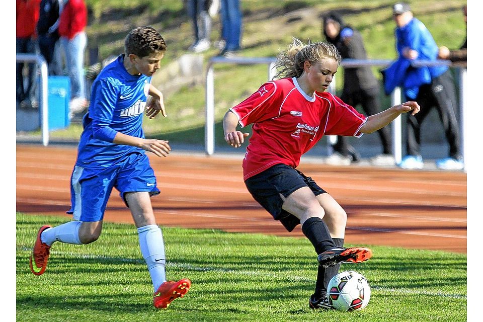 Luisa Sommer gehörte bei ihrem Debüt im GSC-Dress zu den Auffälligsten. Nach gutem Spiel unterlagen die C1-Junioren dem FC Hansa mit 0:1.anne schwartz